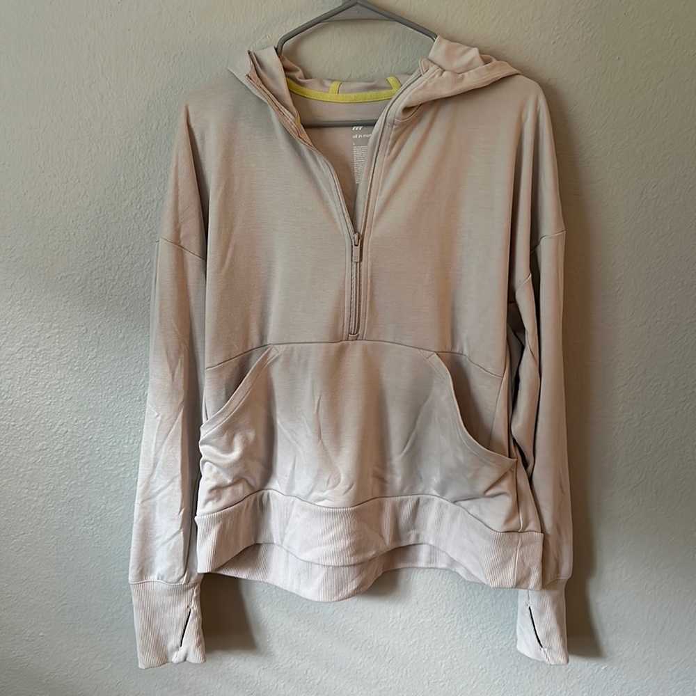 All in Motion Tan Quarter Zip Hoodie